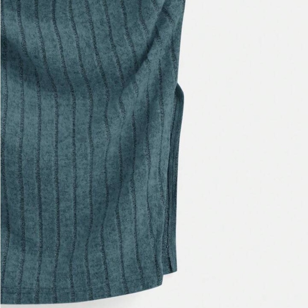 2 Pc Shein Ezwear Solid Ruched Split Thigh Ribbed… - image 7